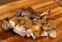 Pan-Seared Double Pork Chop with Velvety Mushroom Gravy