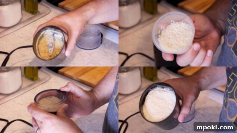 Spice Grinder Cleaning Made Easy 3 Collage of 4 pictures showing how to clean a spice grinder