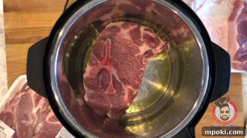 Delicious Instant Pot Pork Bistek Tagalog 4 A pork blade steak in an instant pot