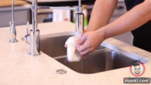 Anchor Your Cutting Board for a Steady Slice 4 Wet paper towels under a faucet