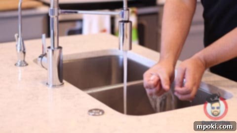 Anchor Your Cutting Board for a Steady Slice 5 Squeezing wet paper towels