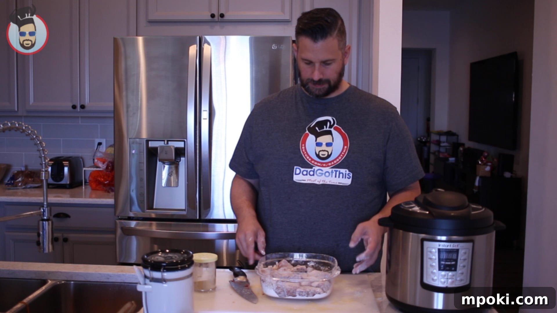 Speedy and Savory Instant Pot Beef Kaldereta 5 Coating beef in flour for beef kaldereta