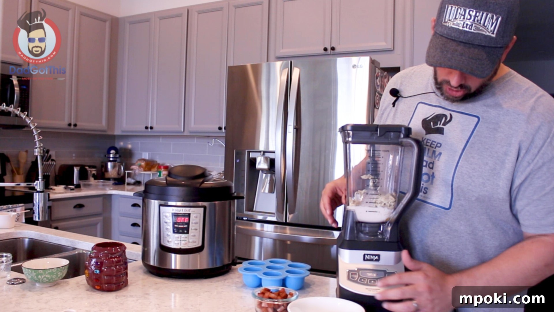 Perfect Instant Pot Egg Bites 3 Blending the egg mixture for Instant Pot egg bites until smooth