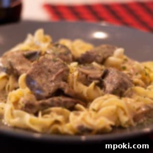 Quick and Creamy Instant Pot Beef Stroganoff 10 beef stroganoff on a plate