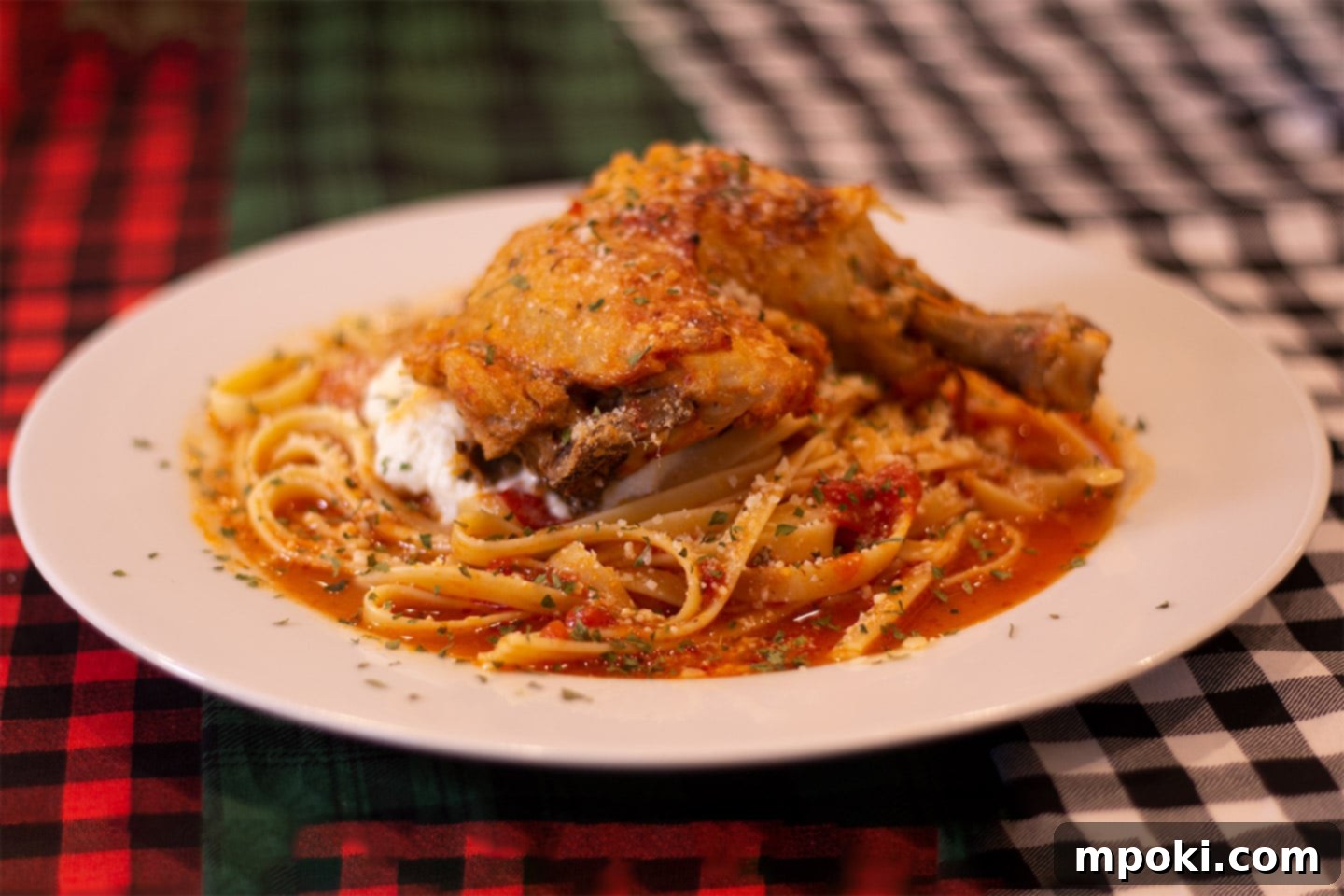 Crispy Instant Pot and Air-Fried Italian Chicken 2 Delicious Instant Pot and Air Fried Italian Chicken served over pasta