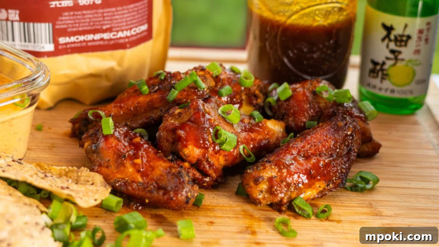 Zesty Yuzu Miso Glazed Pecan Smoked Wings 2 Delicious Smoked Wings with Yuzu Miso Glaze