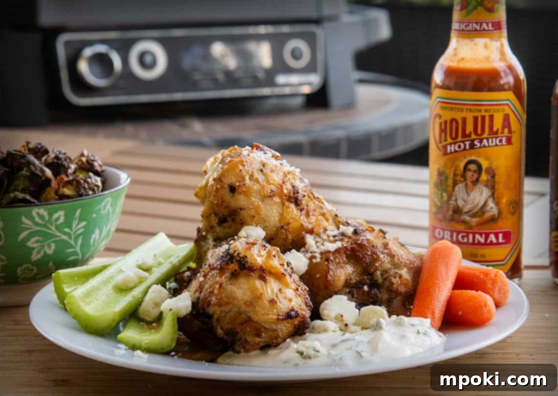 Fire-Kissed Crispy Buffalo Chicken 2 Crispy Air Fried Buffalo Chicken Drumsticks