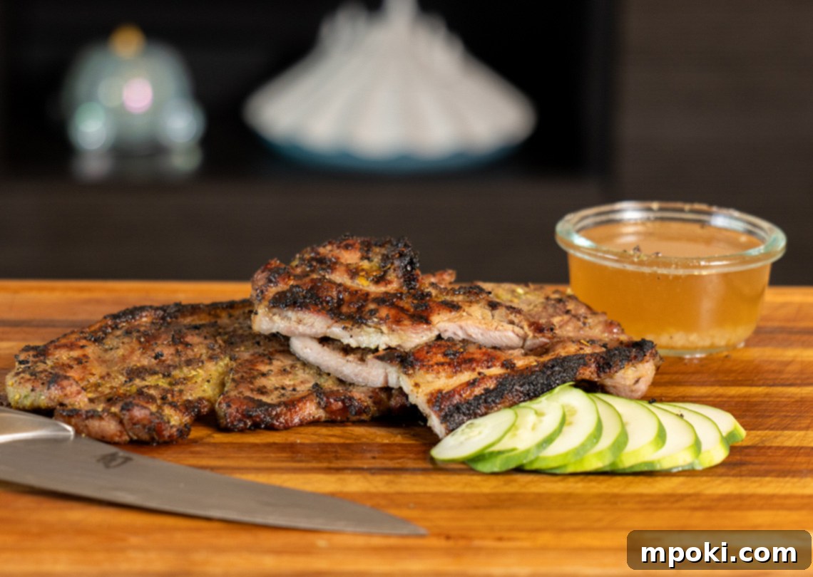 Vietnamese Pork Steaks, Kamado Joe Style 2 Kamado Joe Pork Steaks